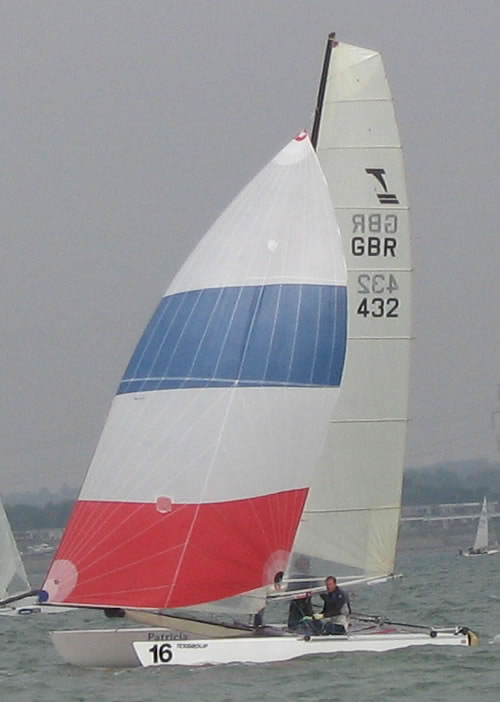 Jon Emmett racing at his first Tornado regatta with John Ready