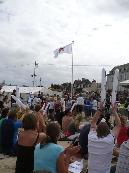 Weymouth and portland celebrate the coming of the 2012 Olympics.